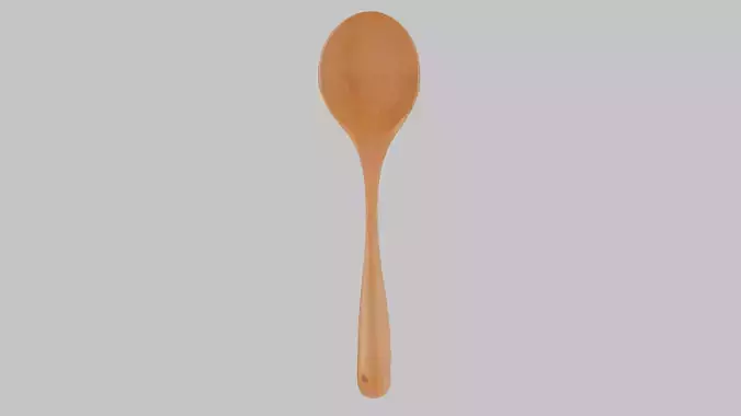Wooden Cocking Spoon 3D Model