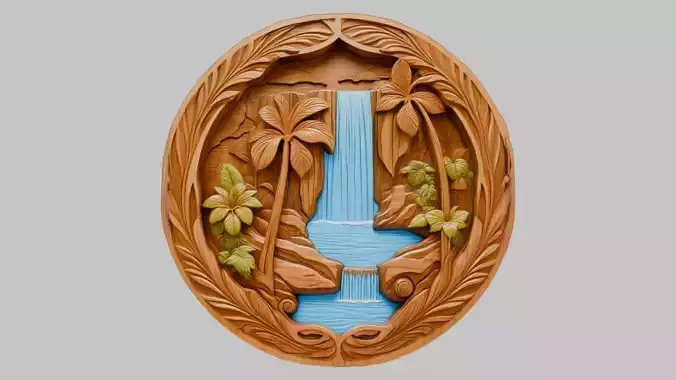 Wooden Carved Emblem