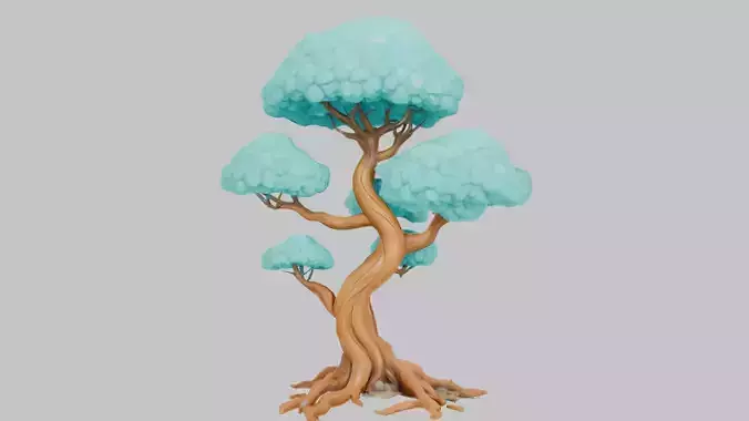 Whimsical Azure Tree