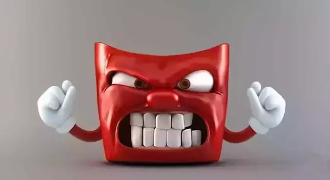 Angry Head Storage Container 3D print model