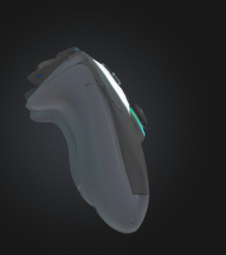 Original Futuristic Game Controller 3D print model_4