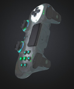 Original Futuristic Game Controller 3D print model_3