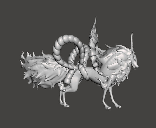 Yamato Wolf form 3D Model 3D print model