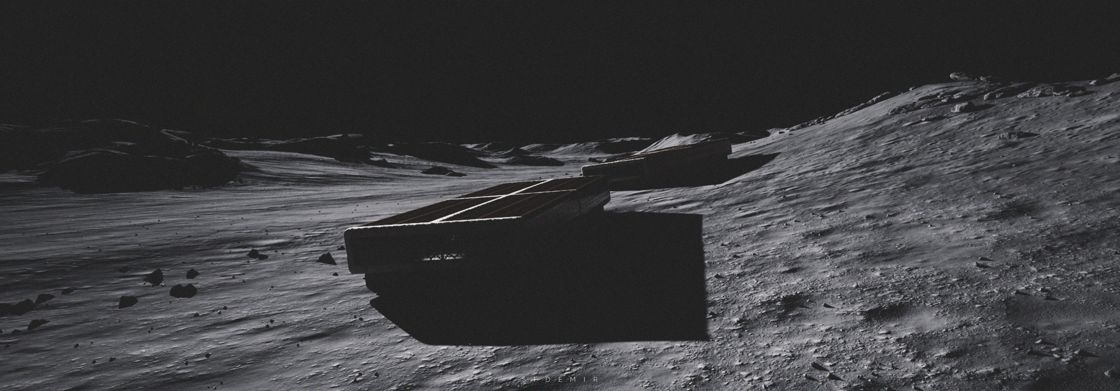 Space Explorer - Ground Ship Low-poly 3D model_6