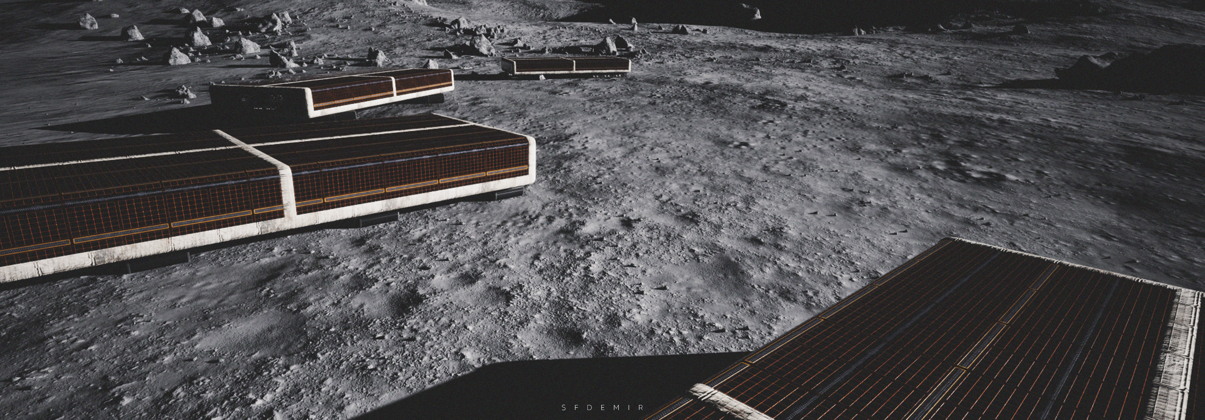 Space Explorer - Ground Ship Low-poly 3D model_5