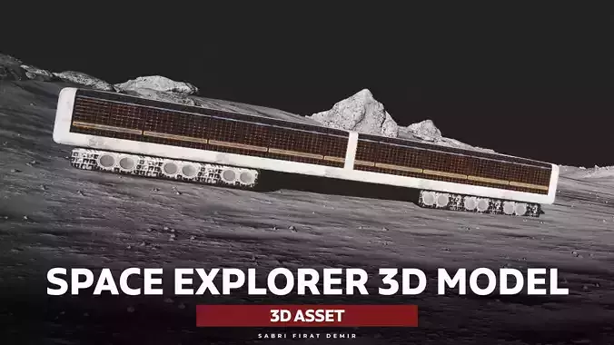 Space Explorer - Ground Ship Low-poly 3D model