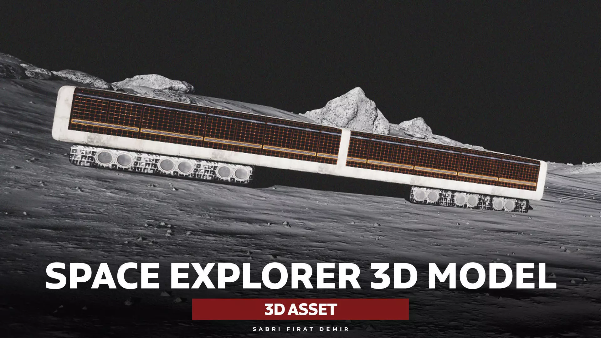 Space Explorer - Ground Ship Low-poly 3D model_0