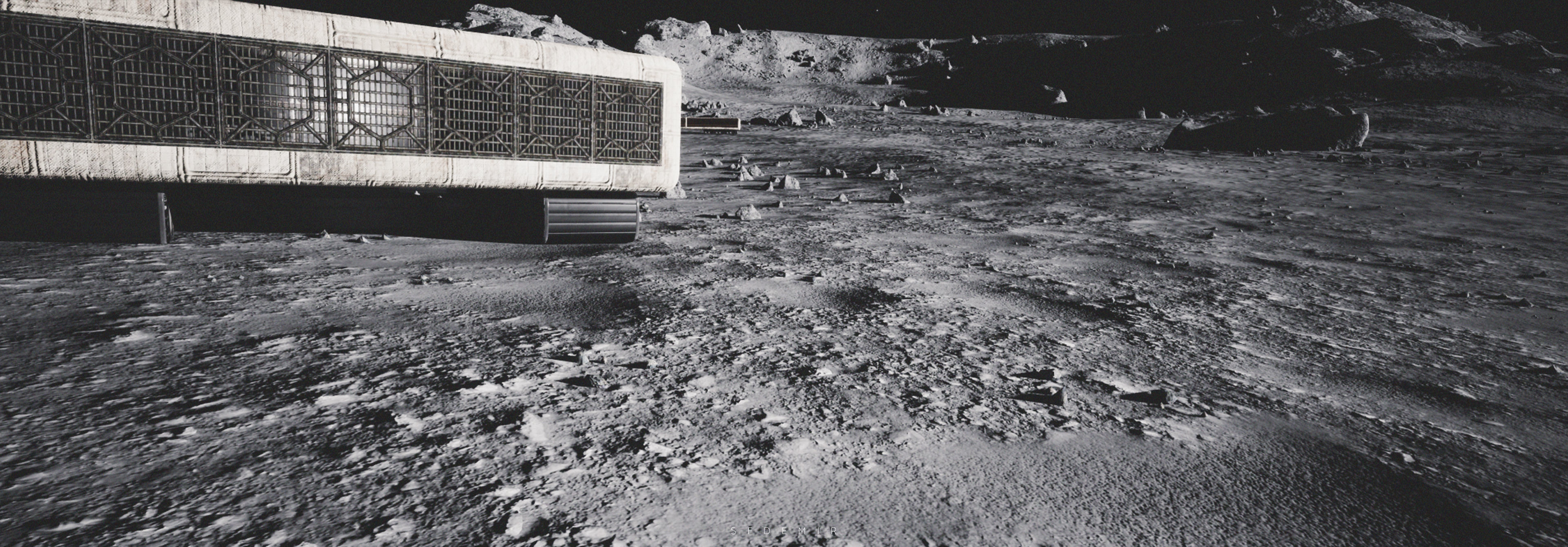 Space Explorer - Ground Ship Low-poly 3D model_8