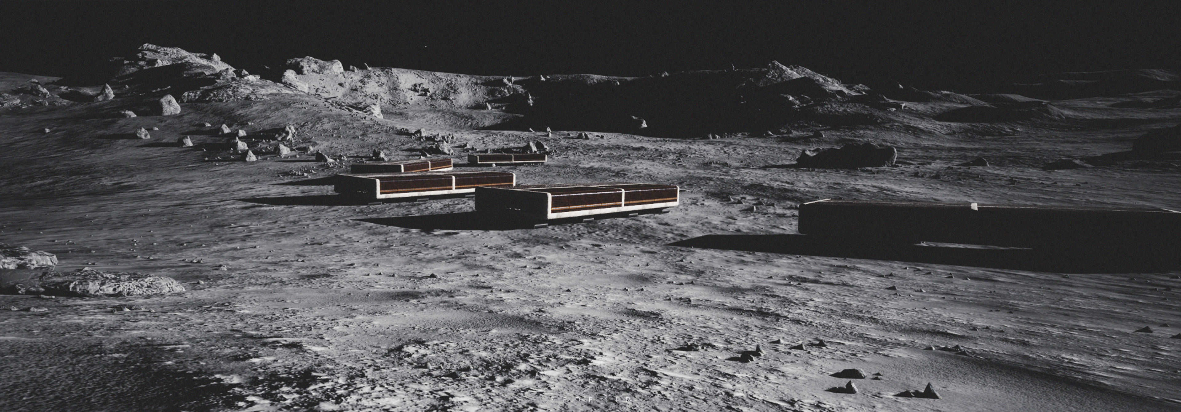 Space Explorer - Ground Ship Low-poly 3D model_9