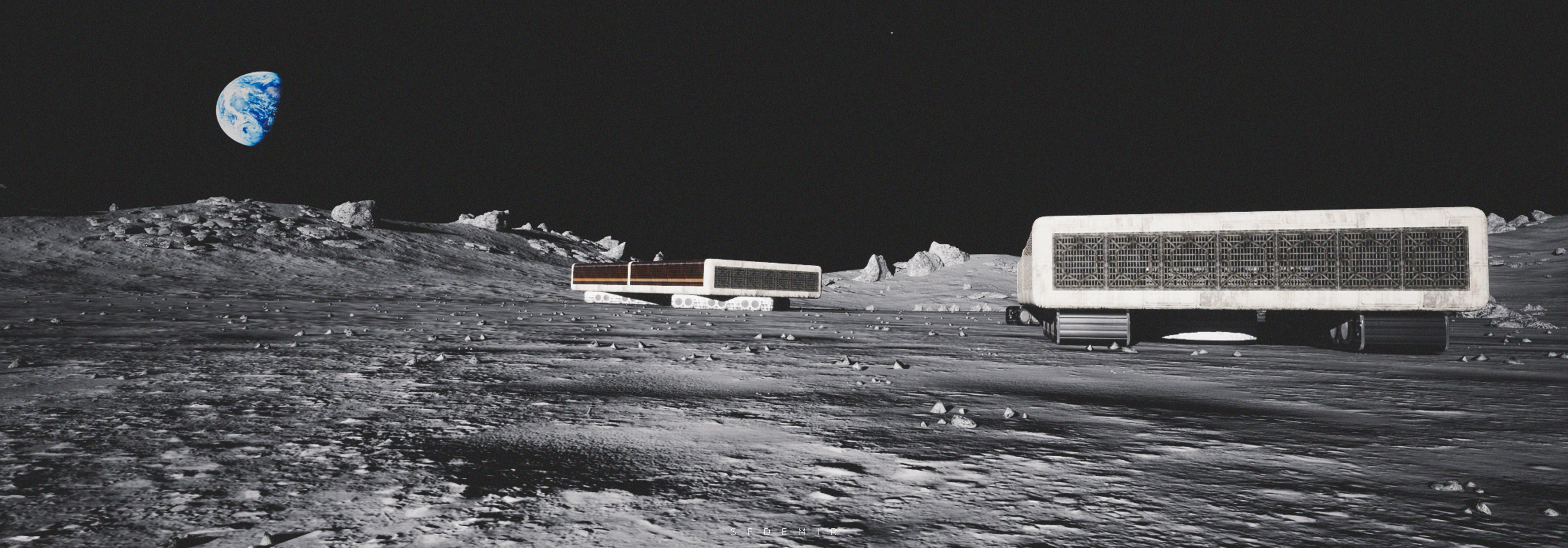 Space Explorer - Ground Ship Low-poly 3D model_15