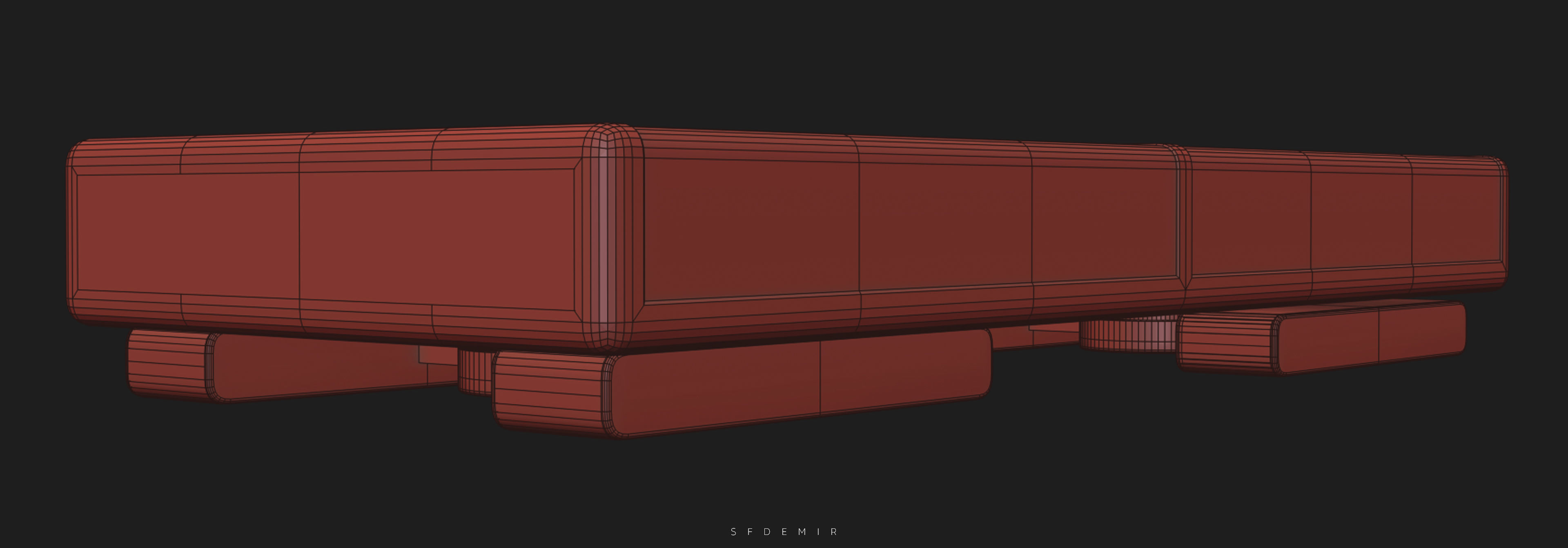 Space Explorer - Ground Ship Low-poly 3D model_28