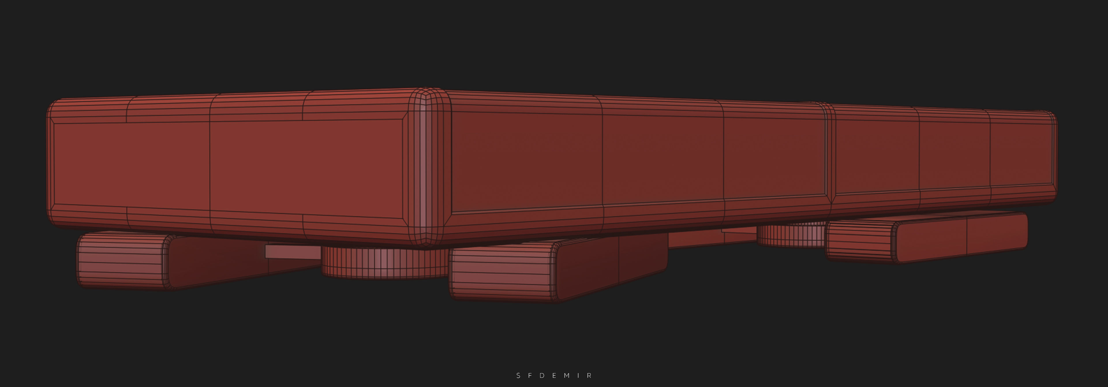 Space Explorer - Ground Ship Low-poly 3D model_27