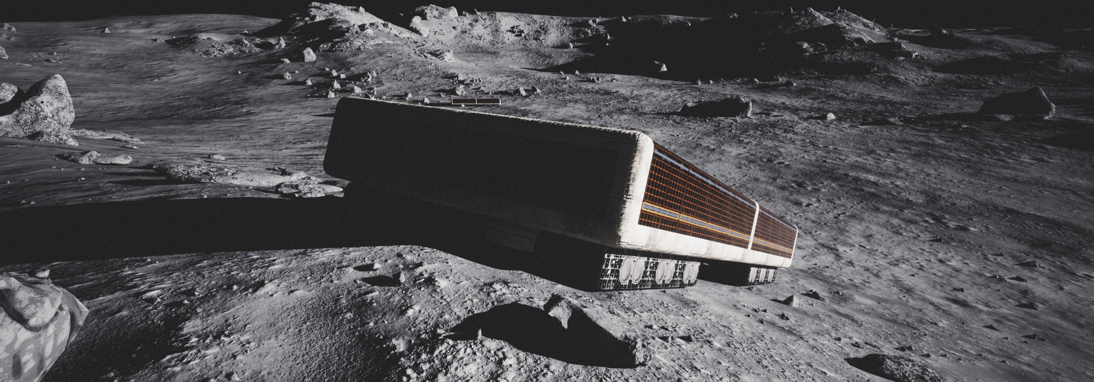 Space Explorer - Ground Ship Low-poly 3D model_13