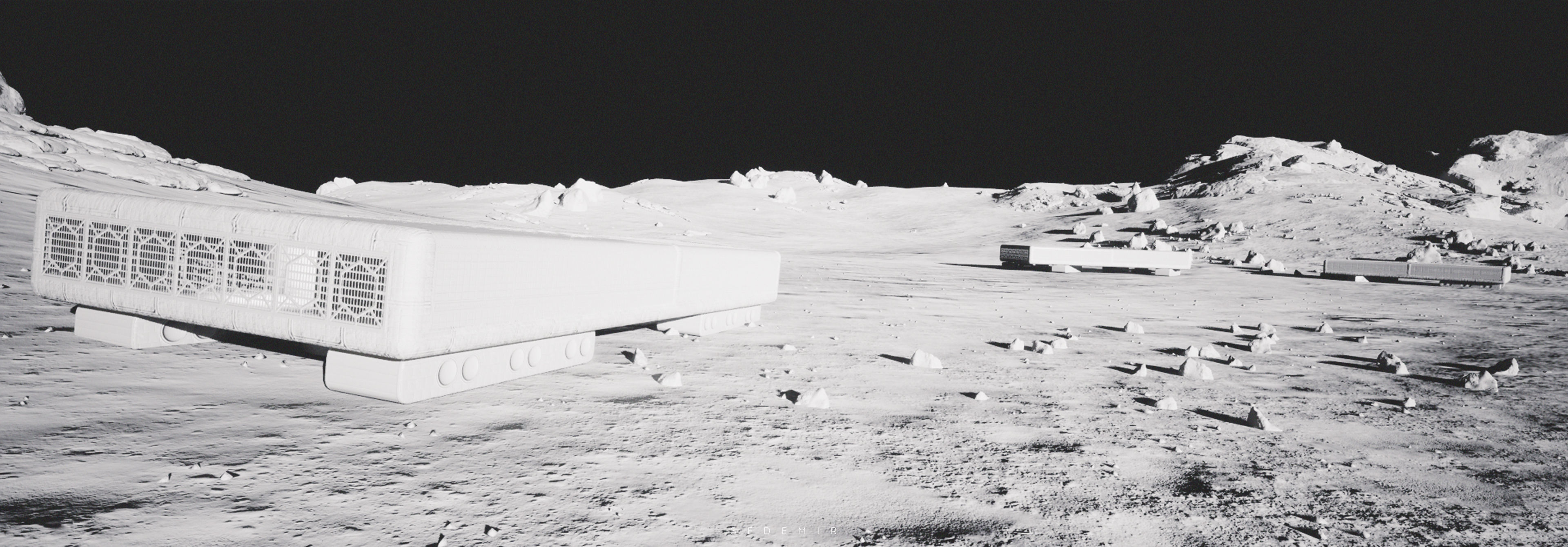 Space Explorer - Ground Ship Low-poly 3D model_22