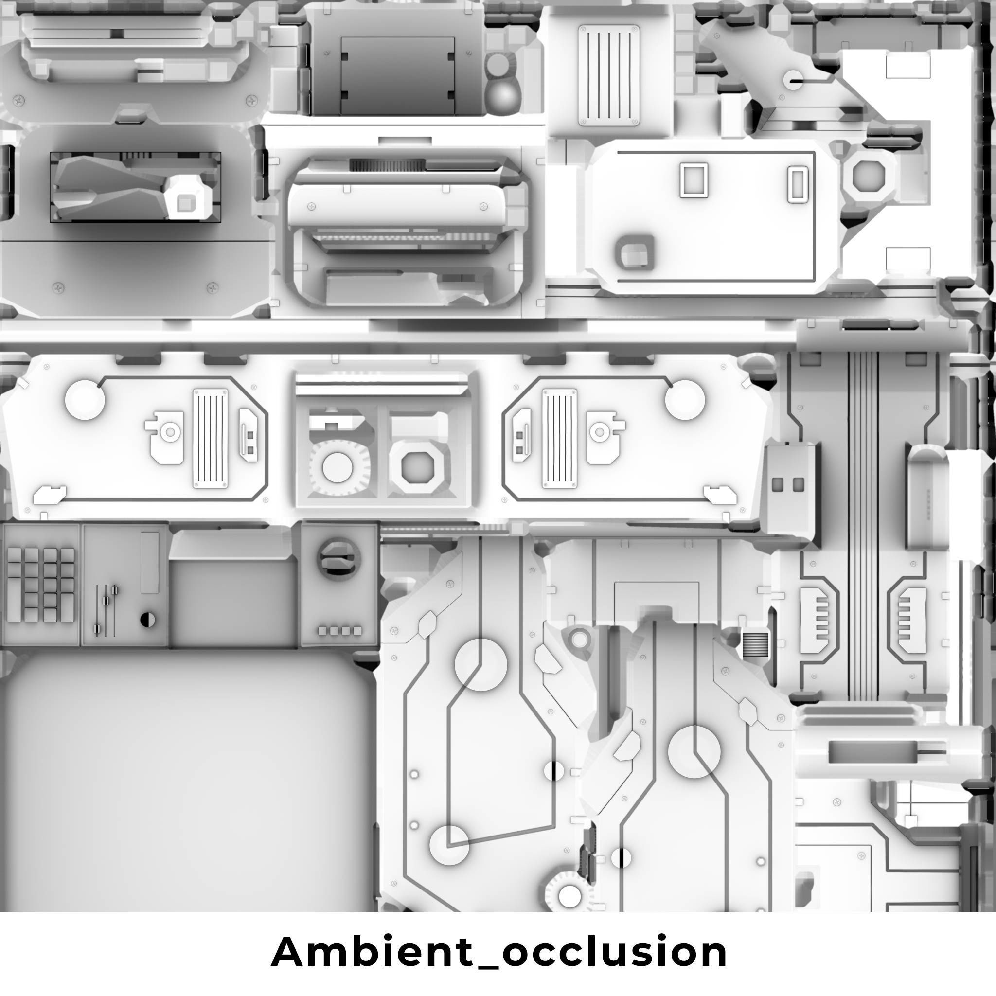 Futuristic sci-fi control terminal Low-poly 3D model_25