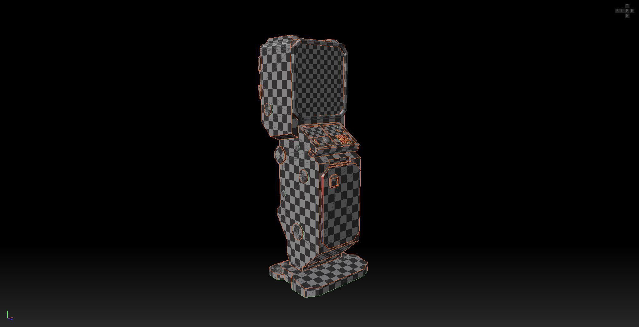 Futuristic sci-fi control terminal Low-poly 3D model_23