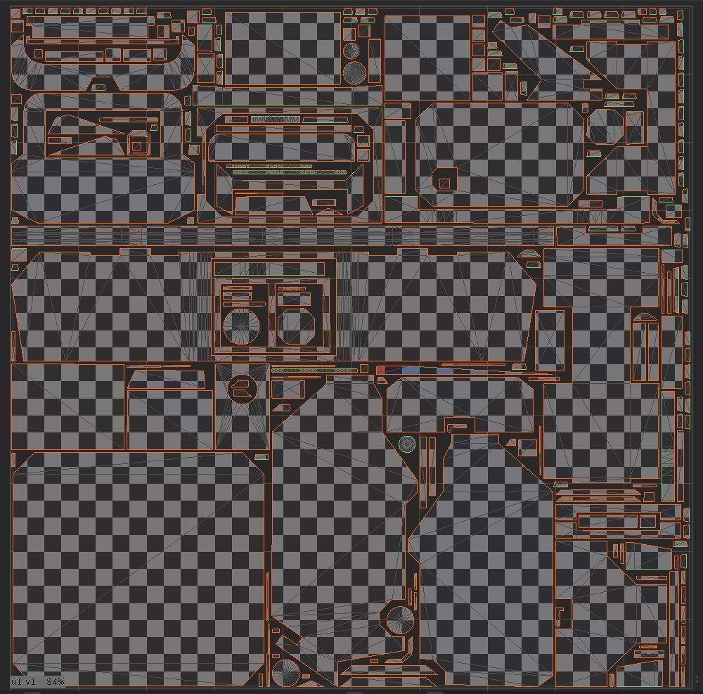Futuristic sci-fi control terminal Low-poly 3D model_24