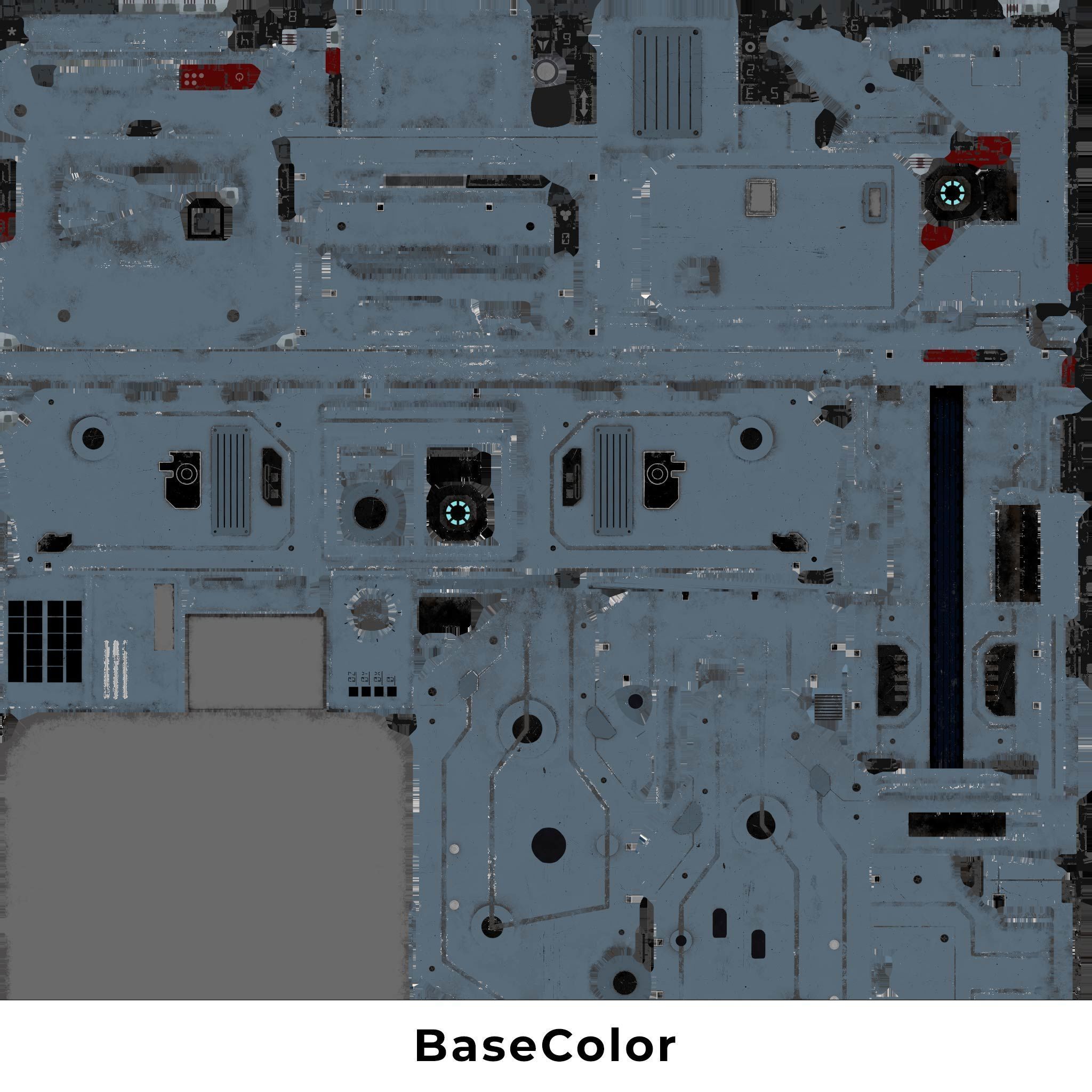 Futuristic sci-fi control terminal Low-poly 3D model_26