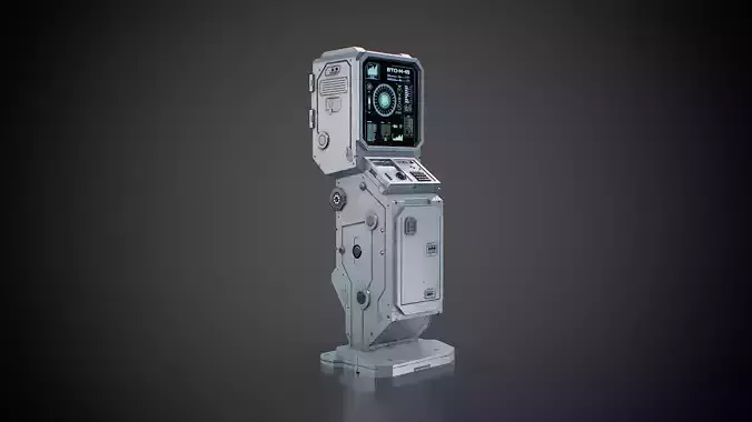 Futuristic sci-fi control terminal 