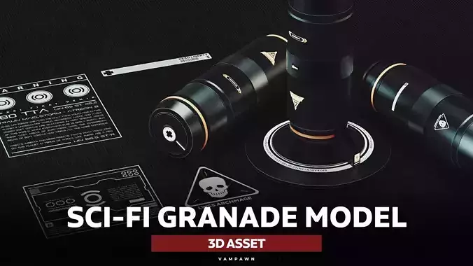 Grenade 3D Model  3D model