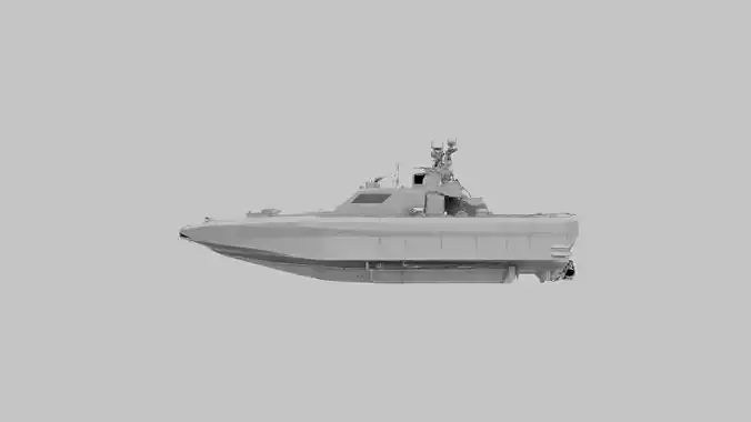 Futuristic Stealth Vessel Low-poly 3D model