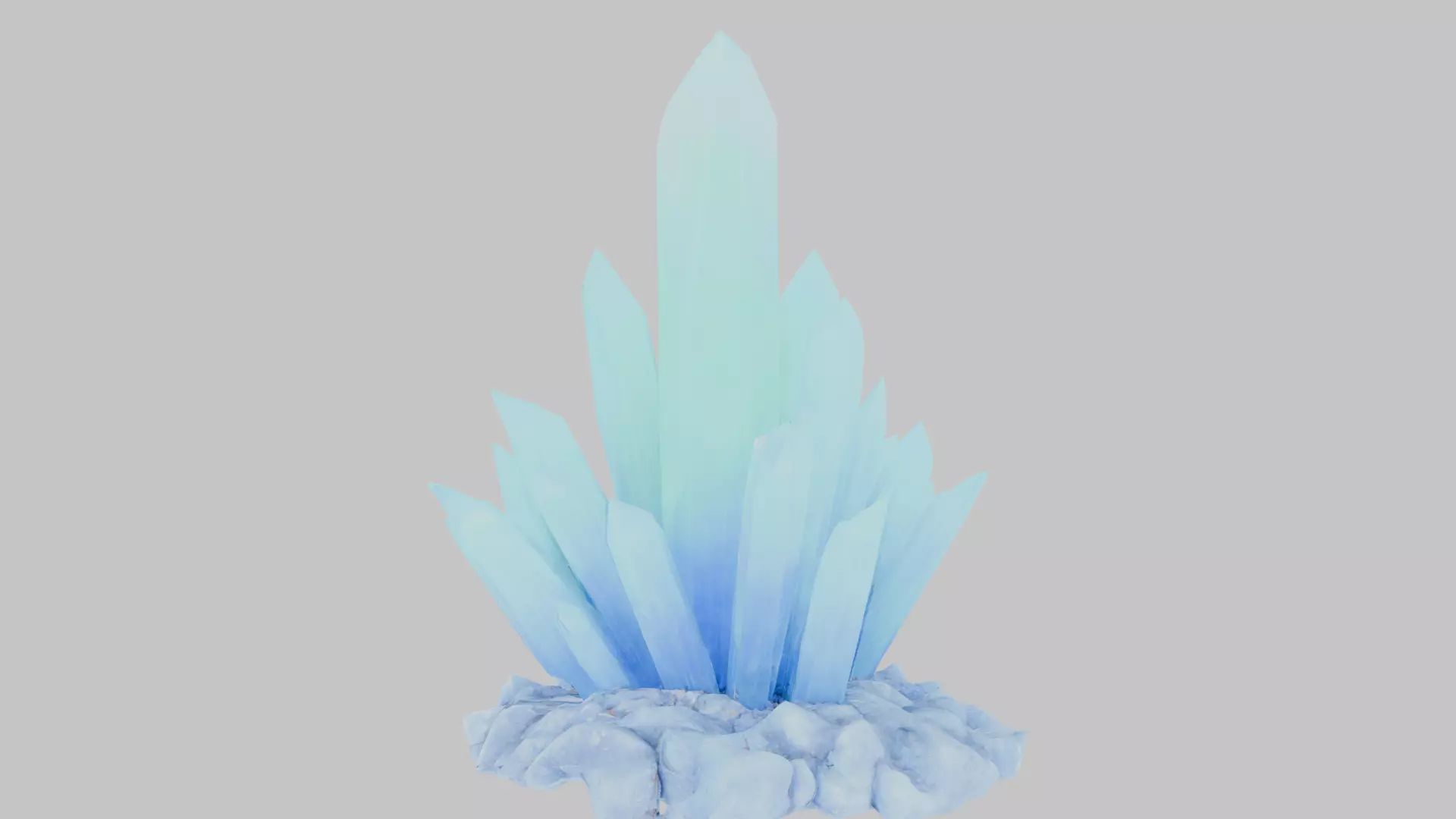Spiky Crystal Cactus Low-poly 3D model_6