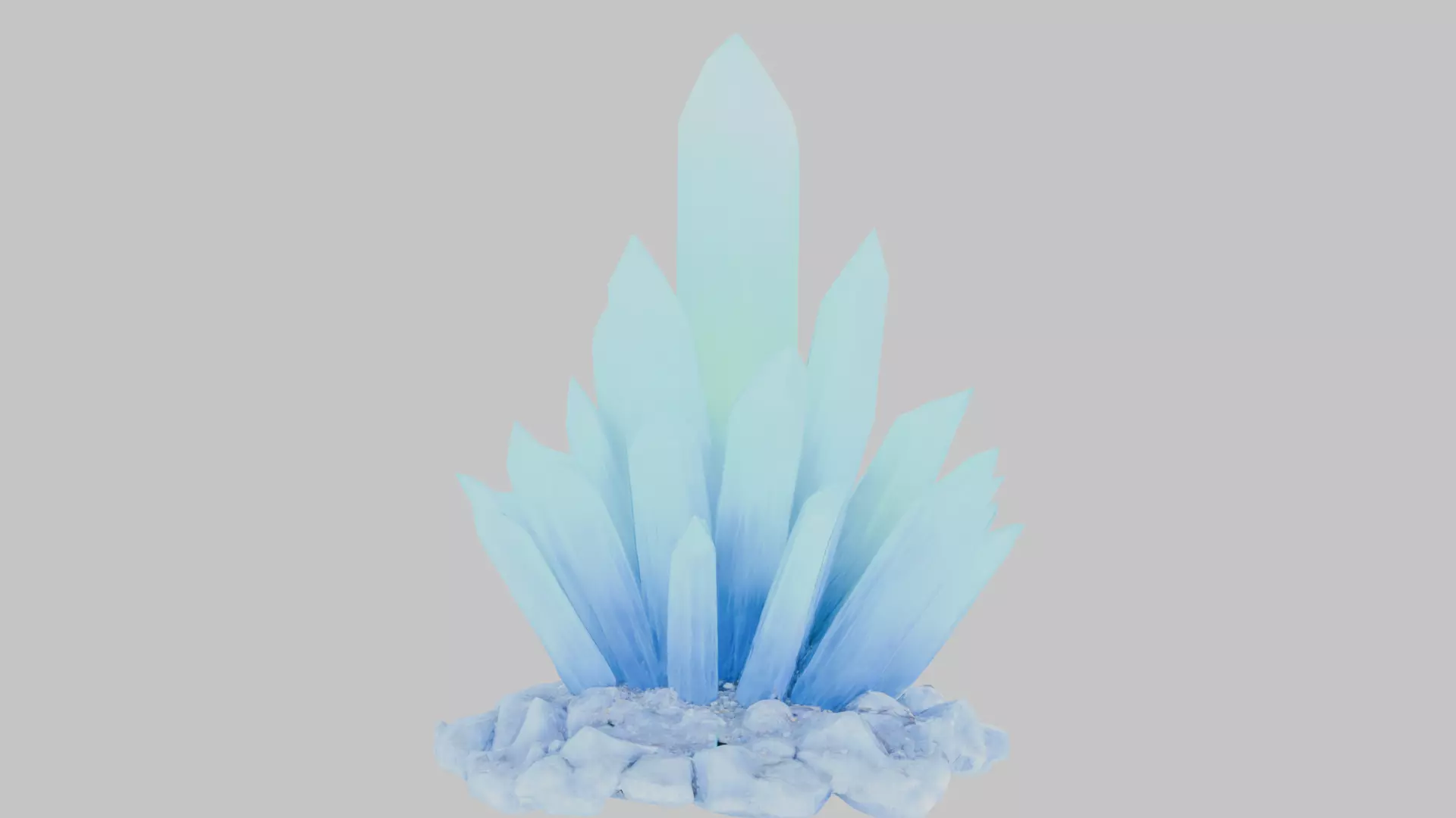 Spiky Crystal Cactus Low-poly 3D model_2