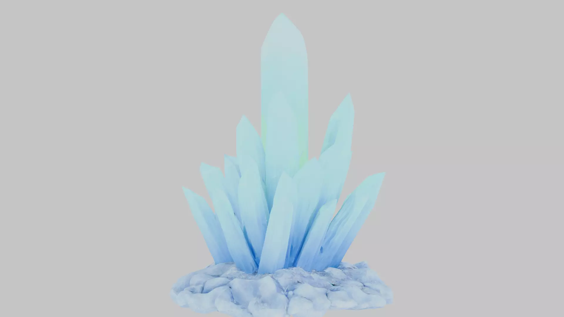 Spiky Crystal Cactus Low-poly 3D model_3