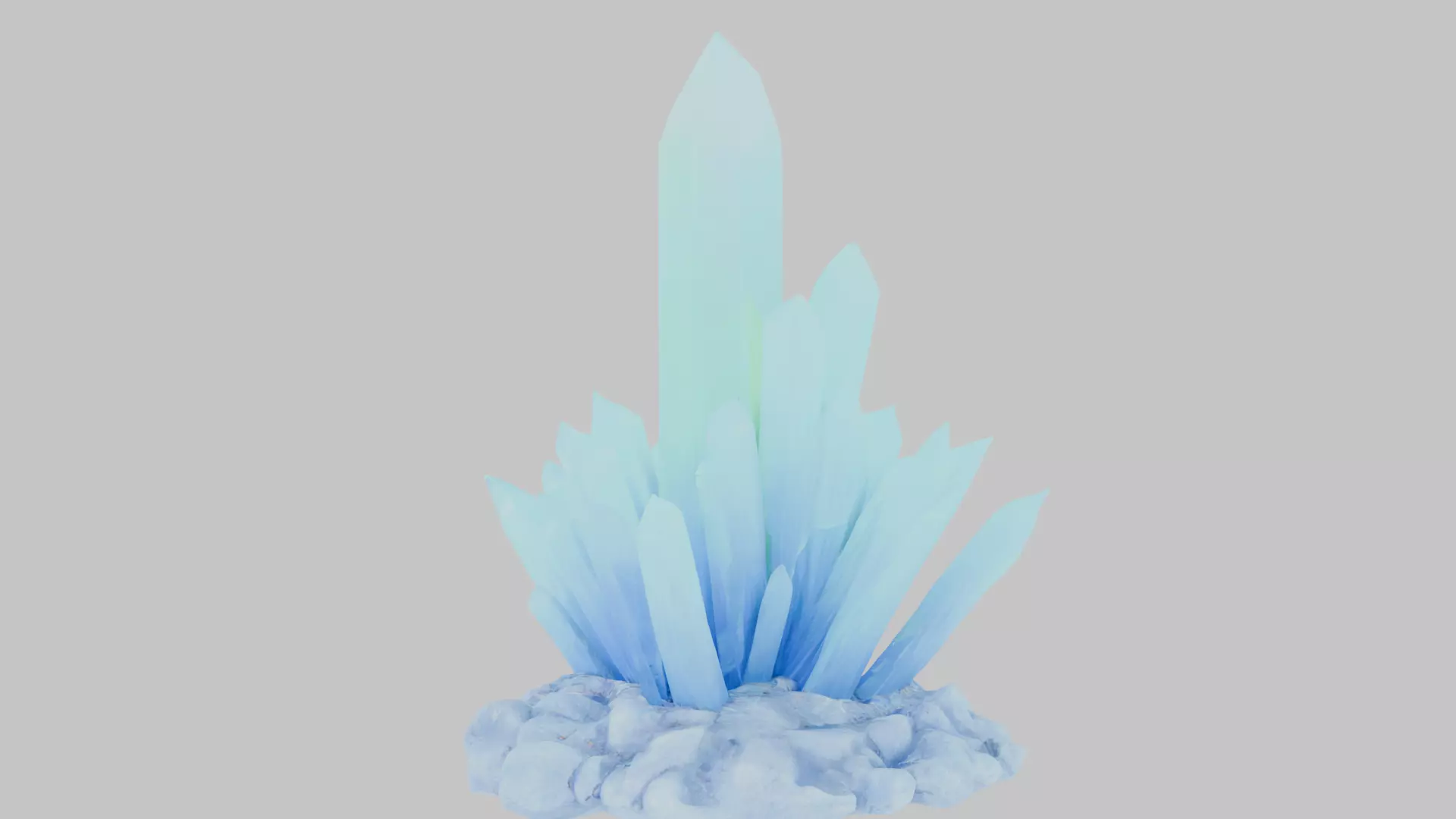 Spiky Crystal Cactus Low-poly 3D model_5