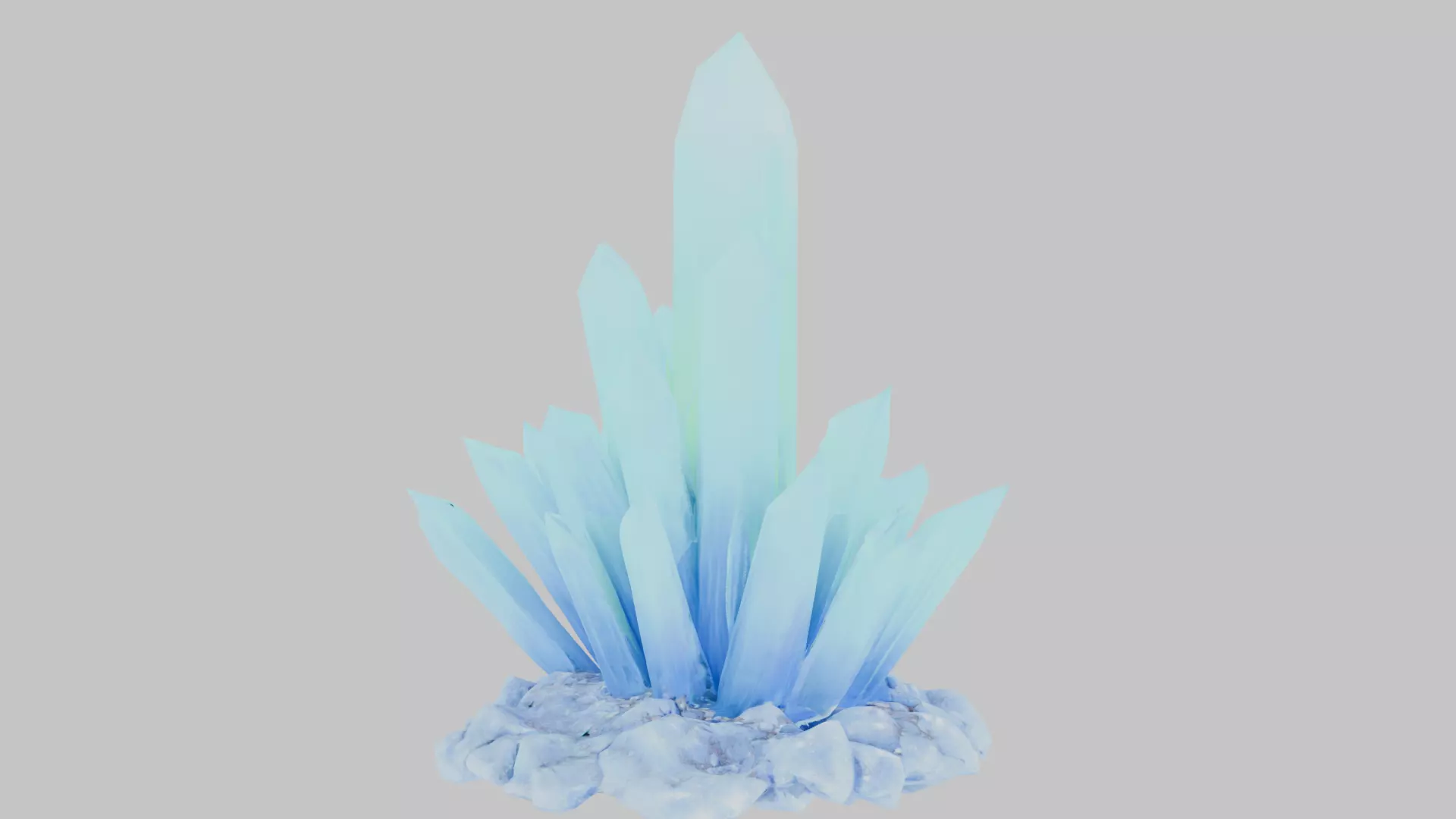 Spiky Crystal Cactus Low-poly 3D model_1