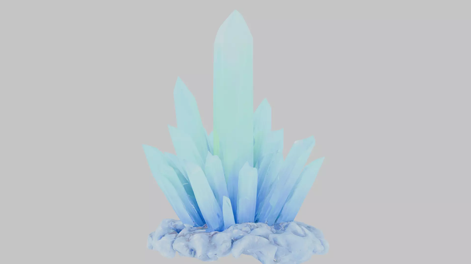 Spiky Crystal Cactus Low-poly 3D model_7