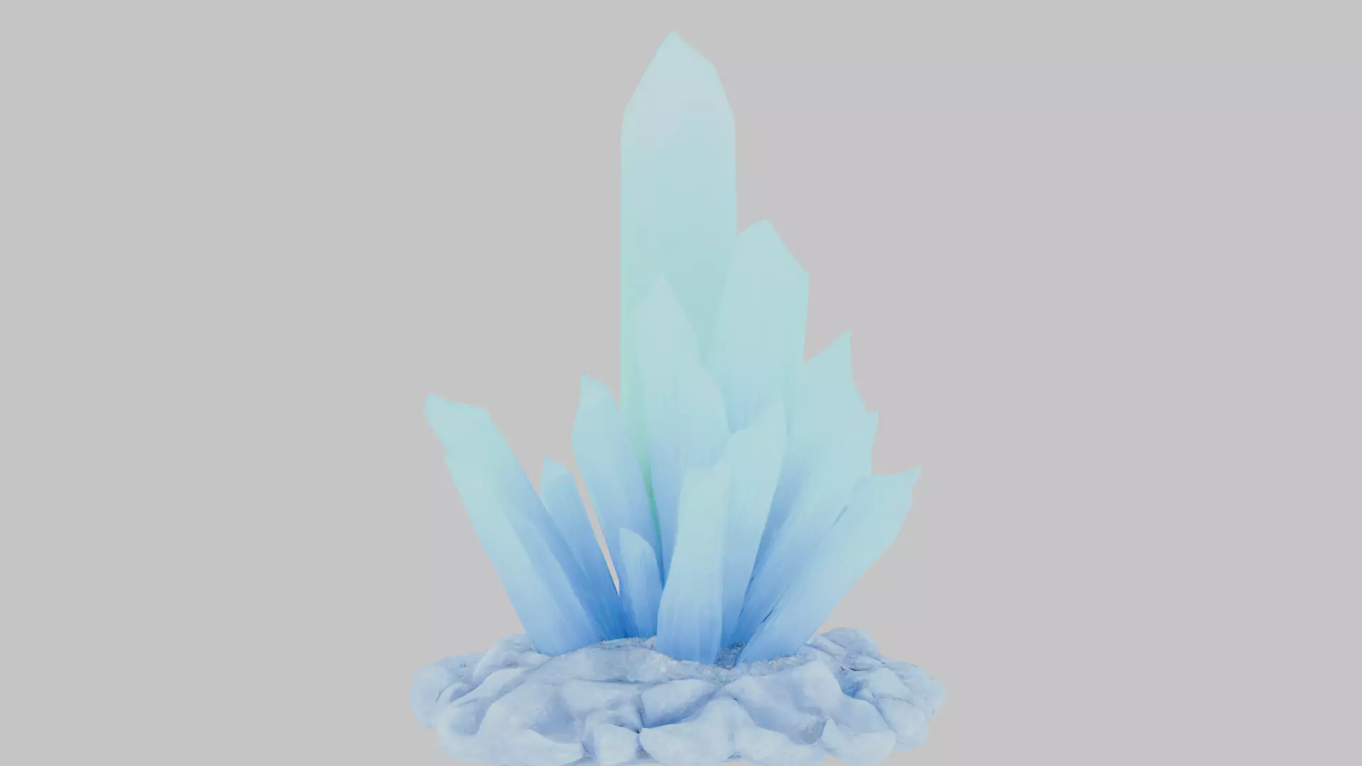 Spiky Crystal Cactus Low-poly 3D model_4