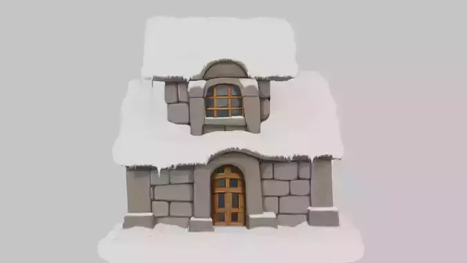 Snowy Stone Cabin