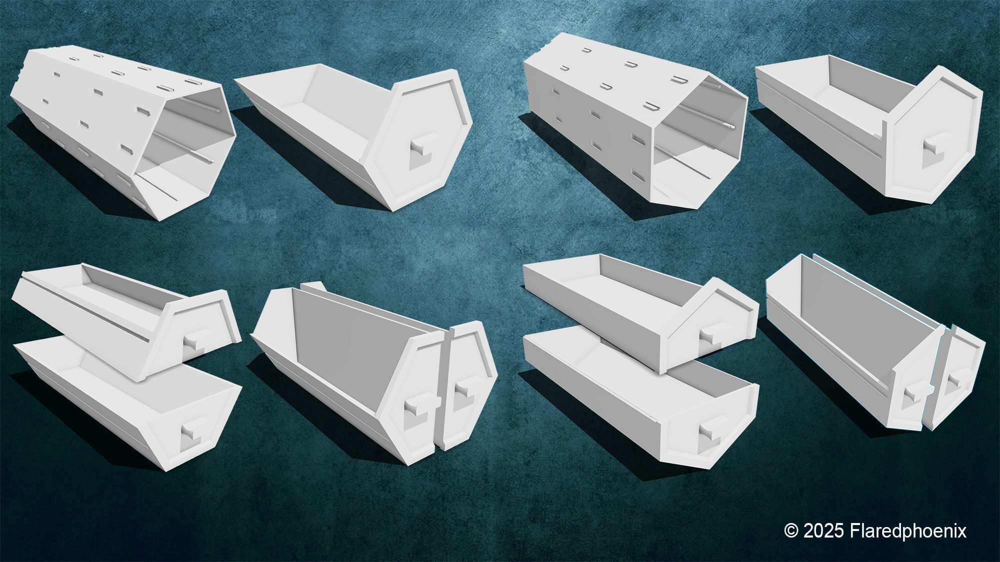 Hexagon Box System 3D print model_7