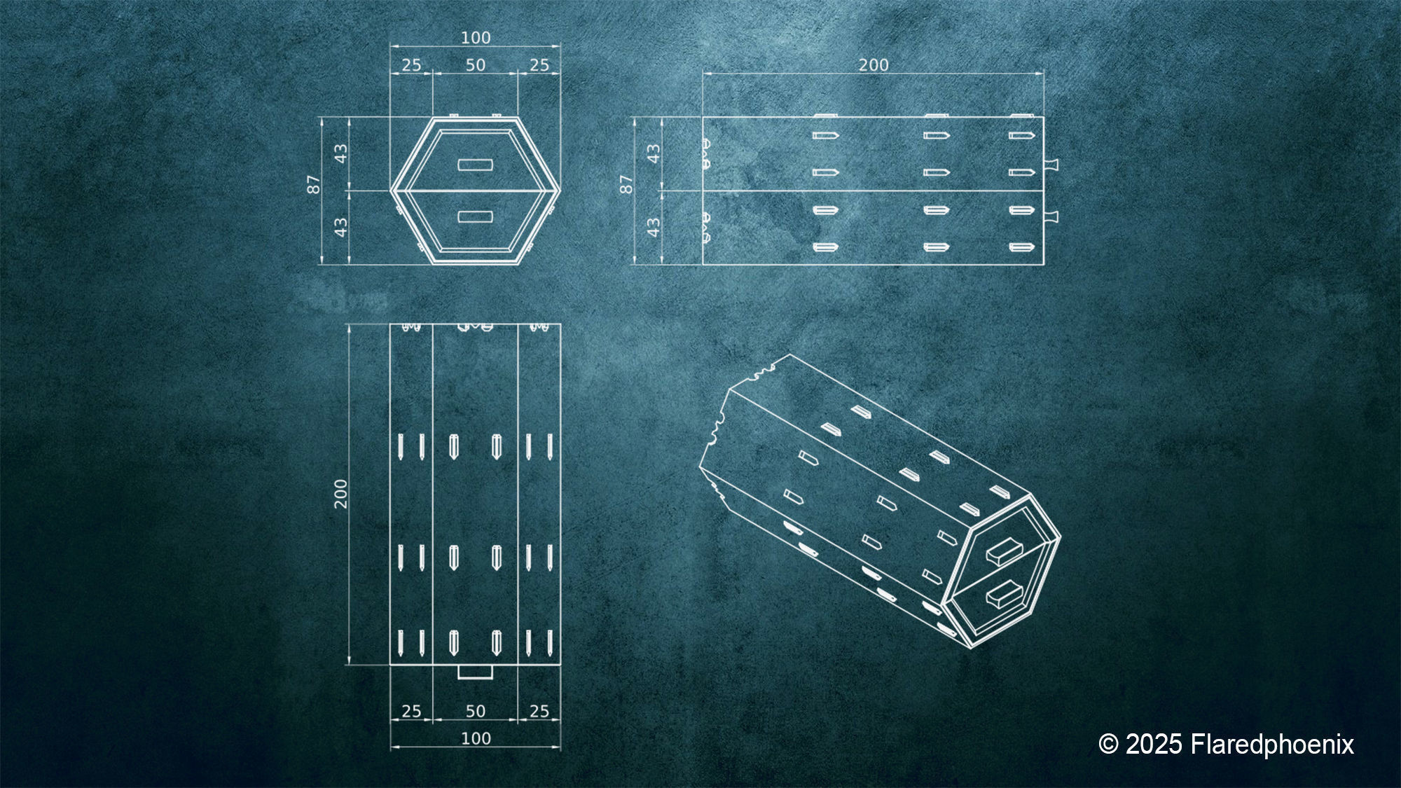 Hexagon Box System 3D print model_9