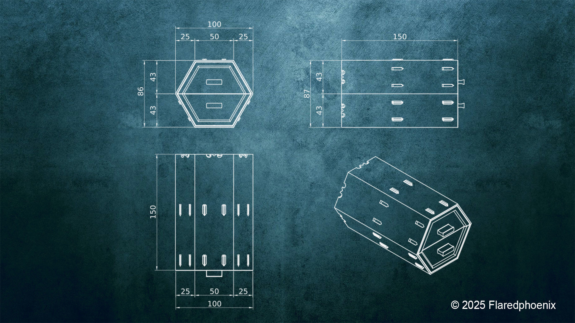 Hexagon Box System 3D print model_6