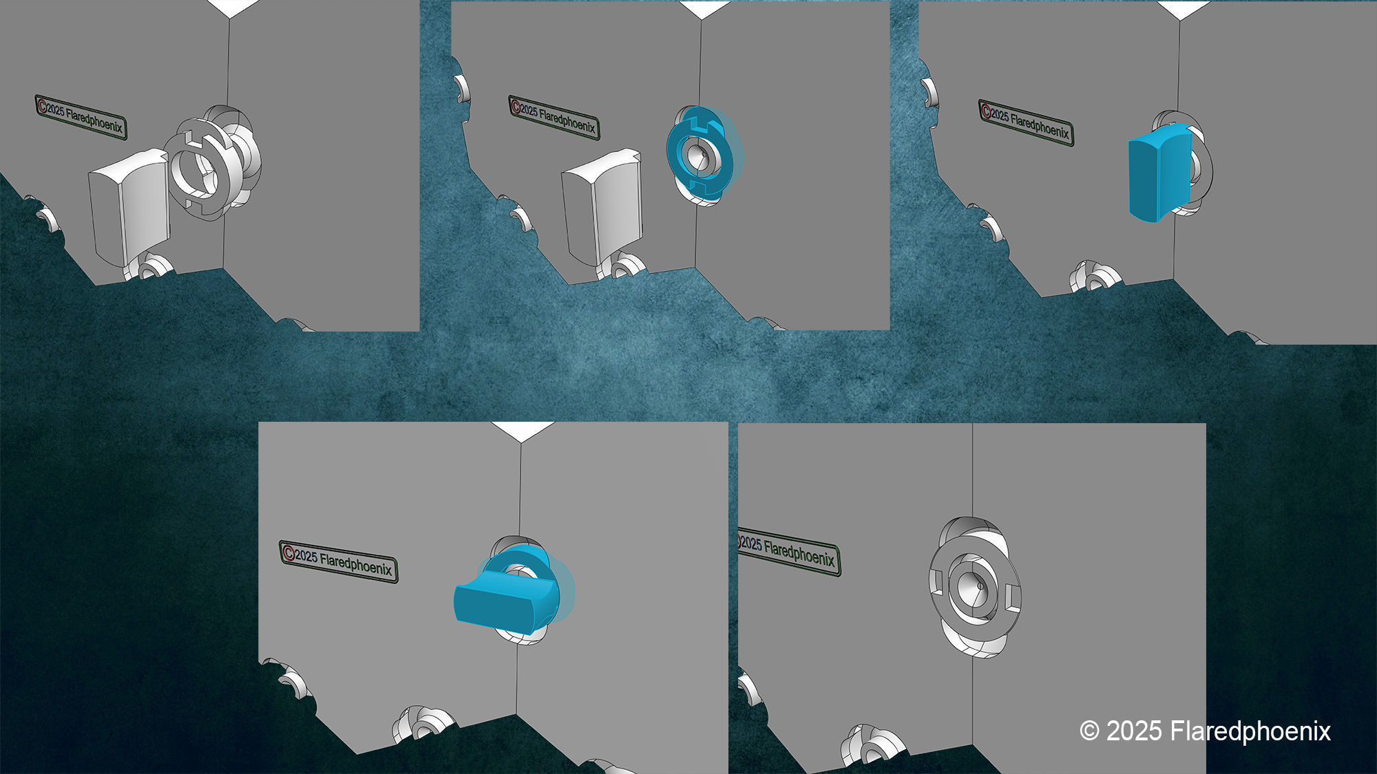 Hexagon Box System 3D print model_10