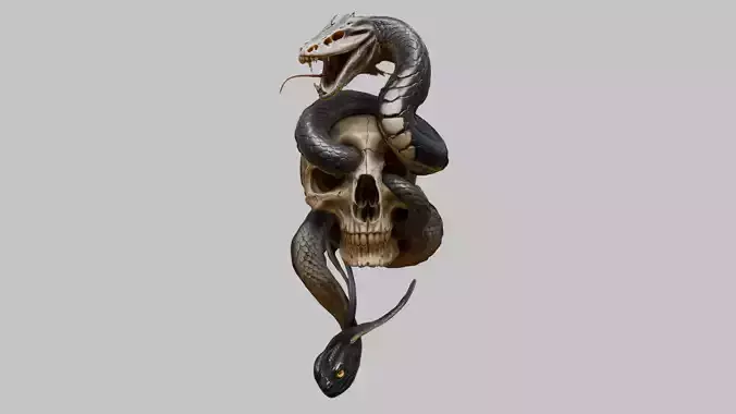 Serpent Embrace Statue