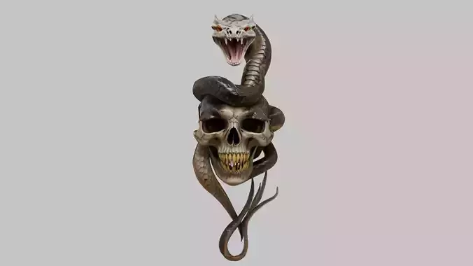 3D Serpent Model Low-poly 3D model