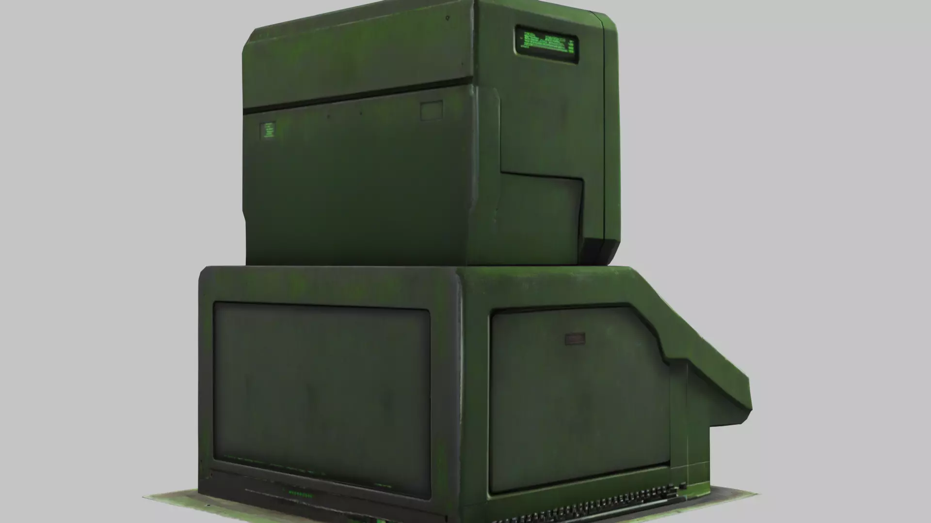 Retro Tech Computer Model Low-poly 3D model_3