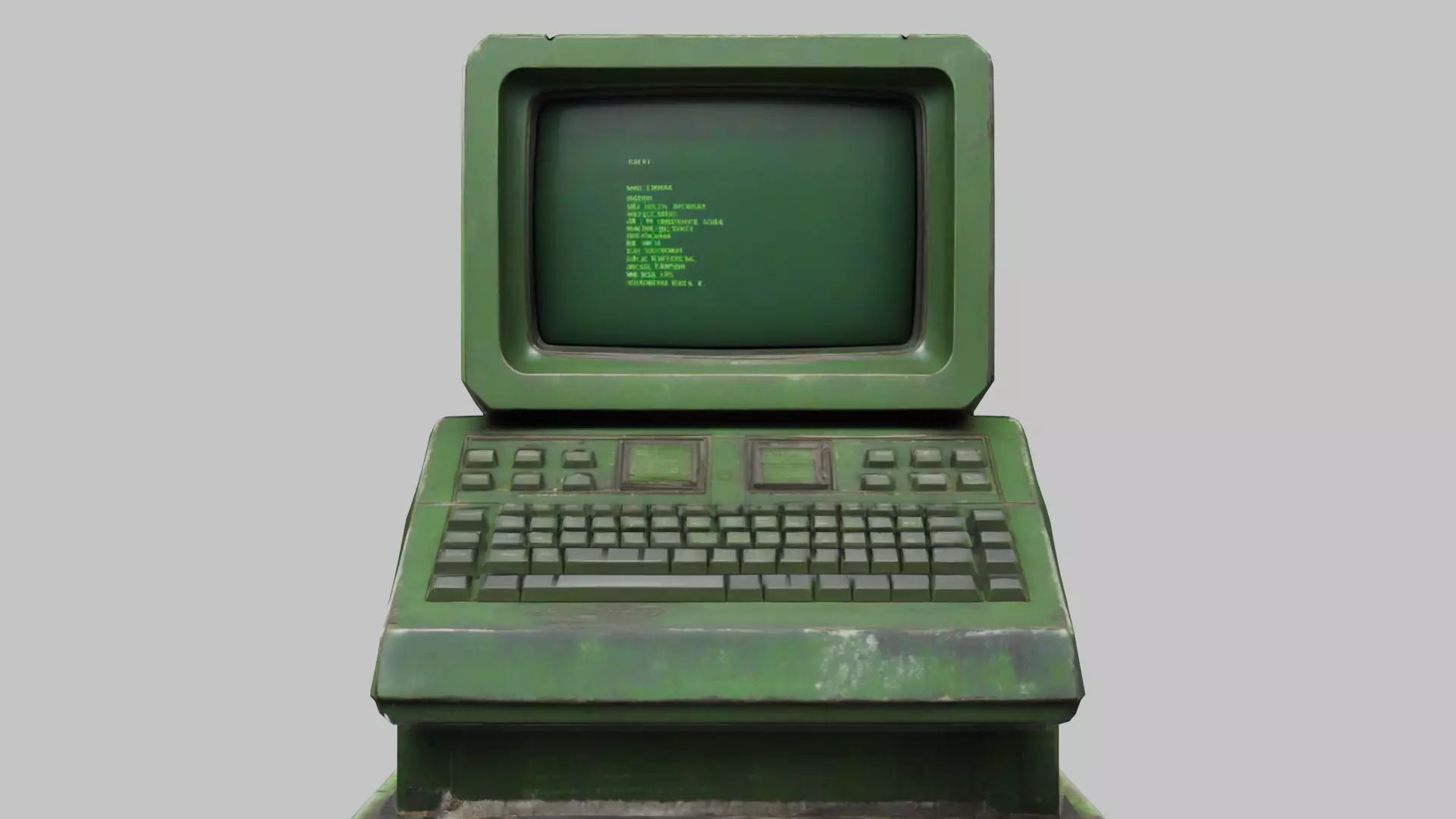 Retro Tech Computer Model Low-poly 3D model_0