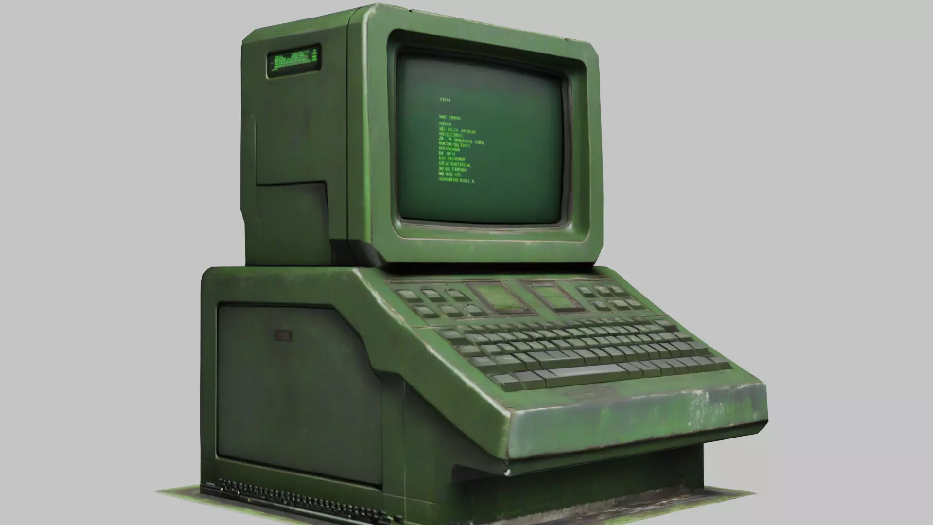 Retro Tech Computer Model Low-poly 3D model_1