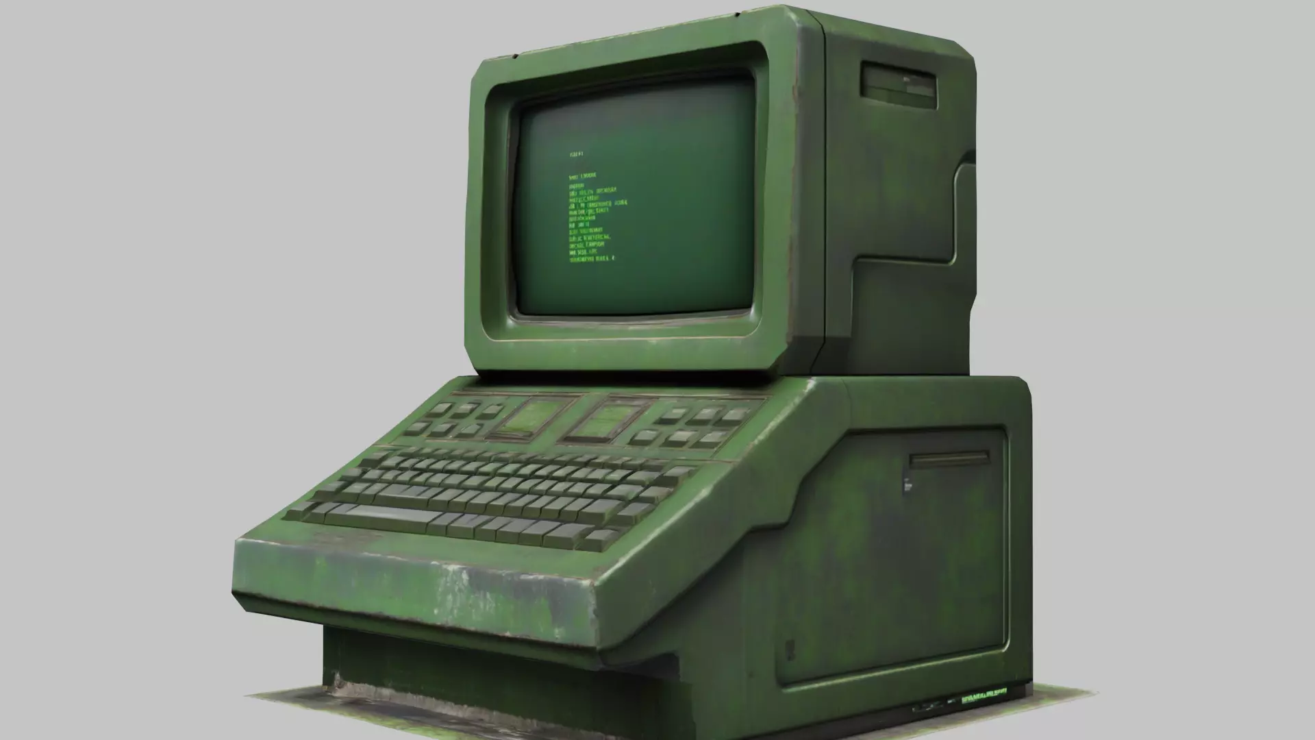 Retro Tech Computer Model Low-poly 3D model_7