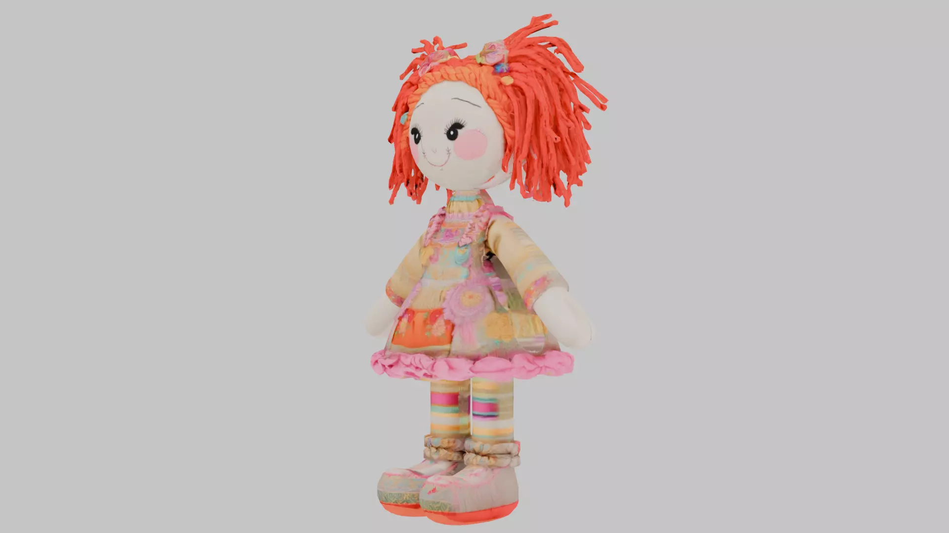 Adorable Rag Doll 3D Model Low-poly 3D model_7