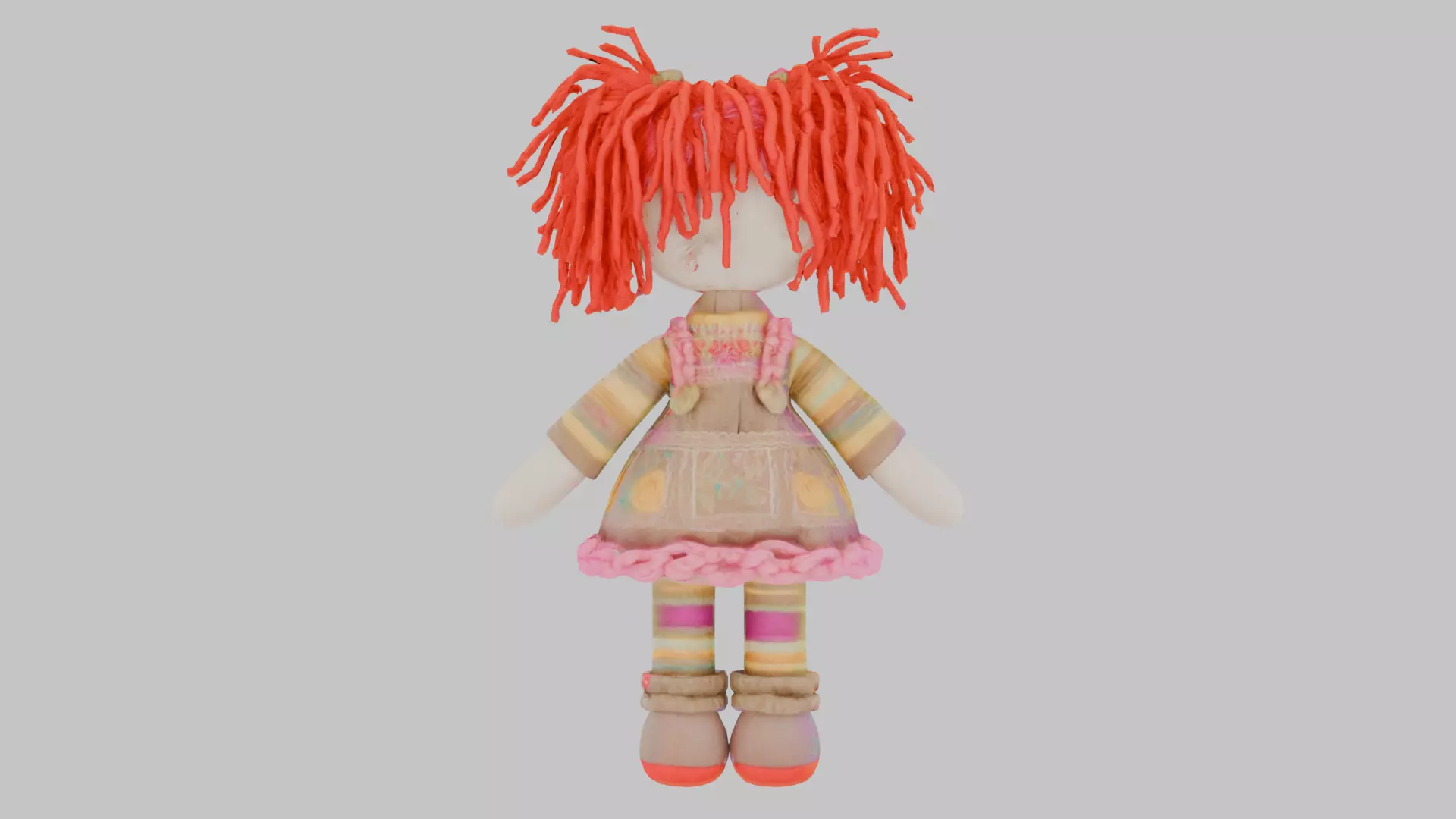 Adorable Rag Doll 3D Model Low-poly 3D model_4