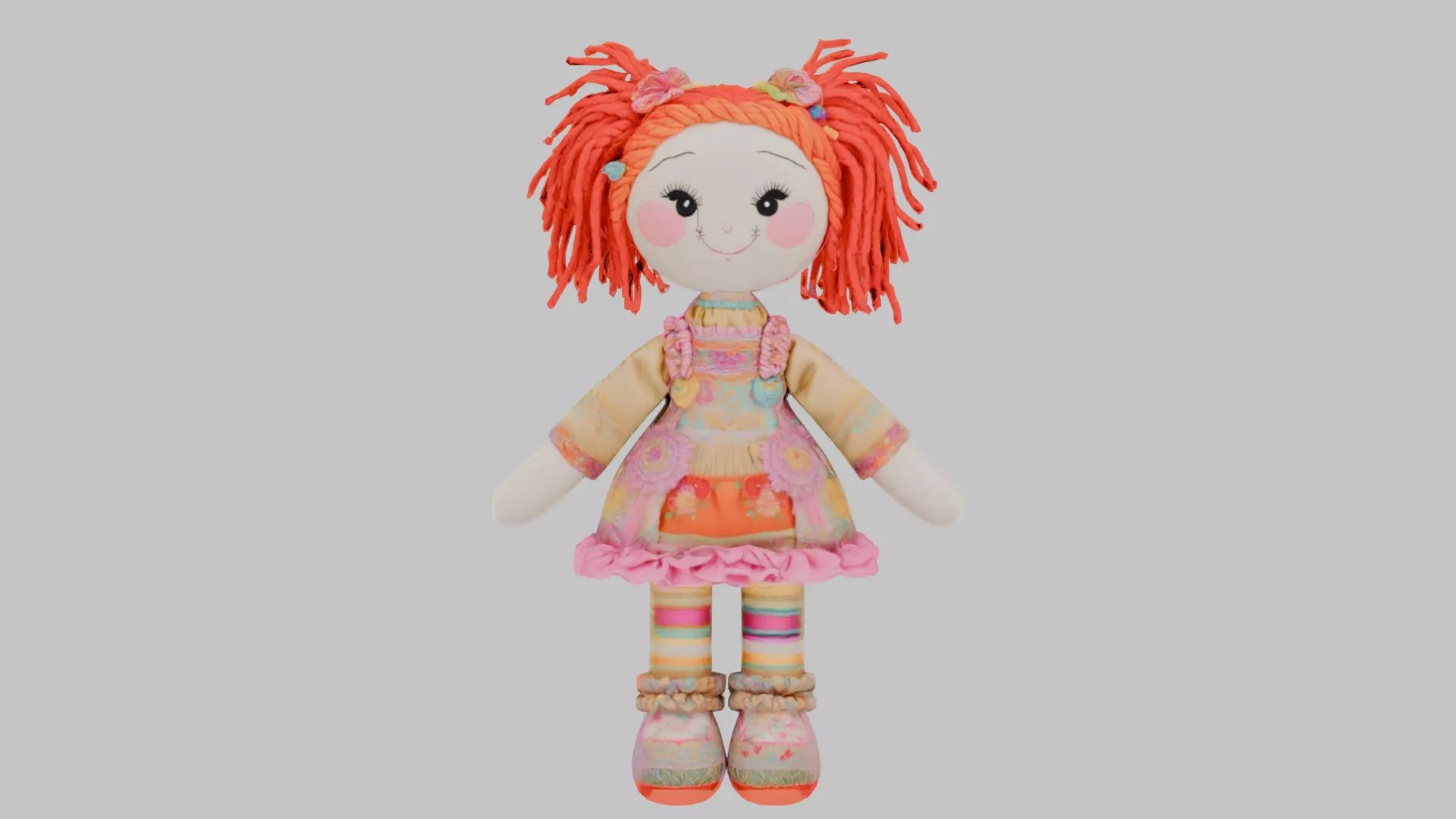 Adorable Rag Doll 3D Model Low-poly 3D model_0