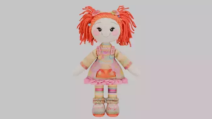 Adorable Rag Doll 3D Model