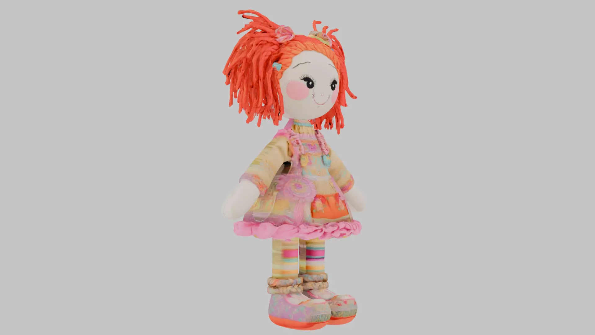Adorable Rag Doll 3D Model Low-poly 3D model_1