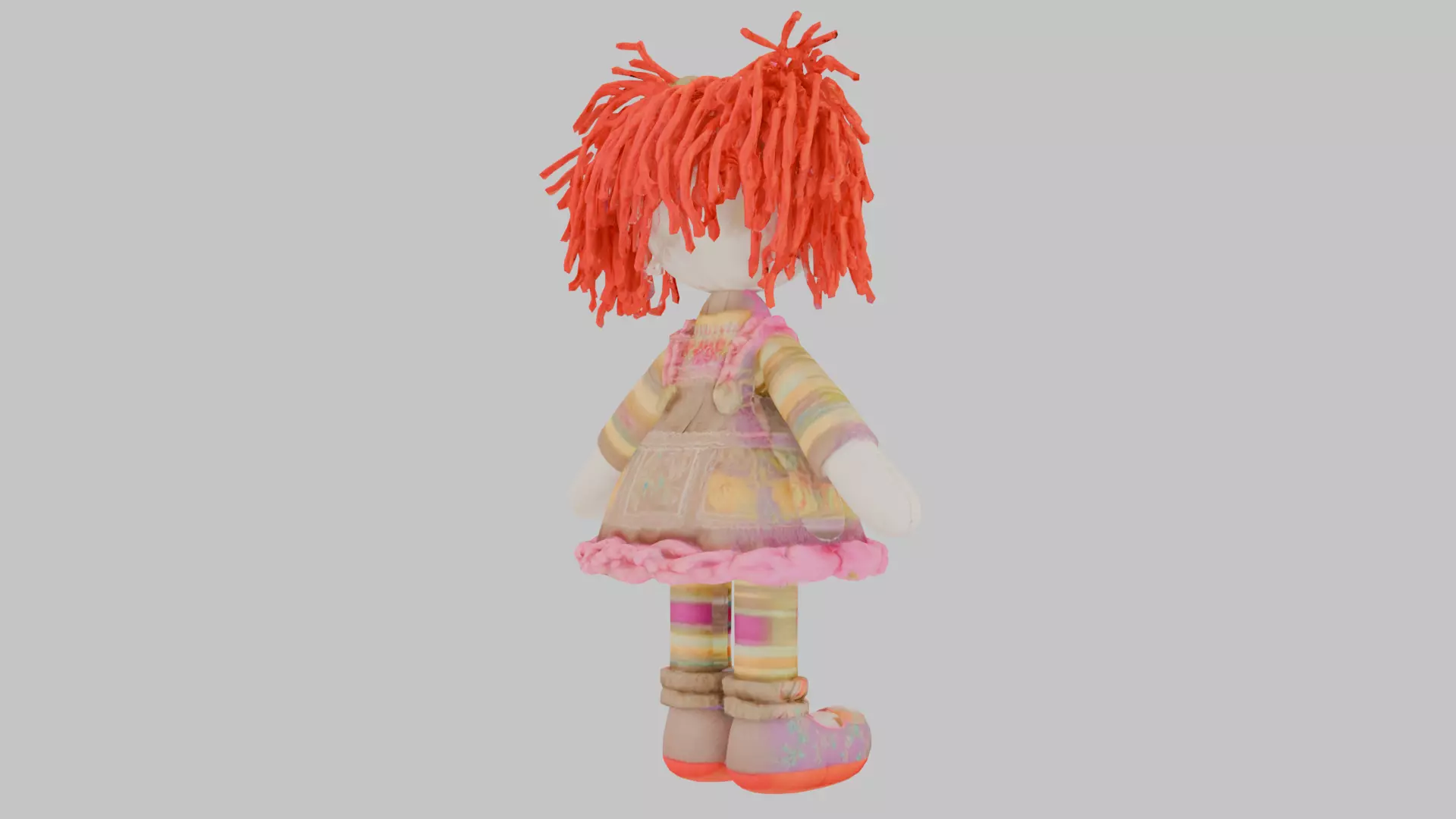 Adorable Rag Doll 3D Model Low-poly 3D model_3
