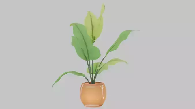 High-detail 3D model of a plant